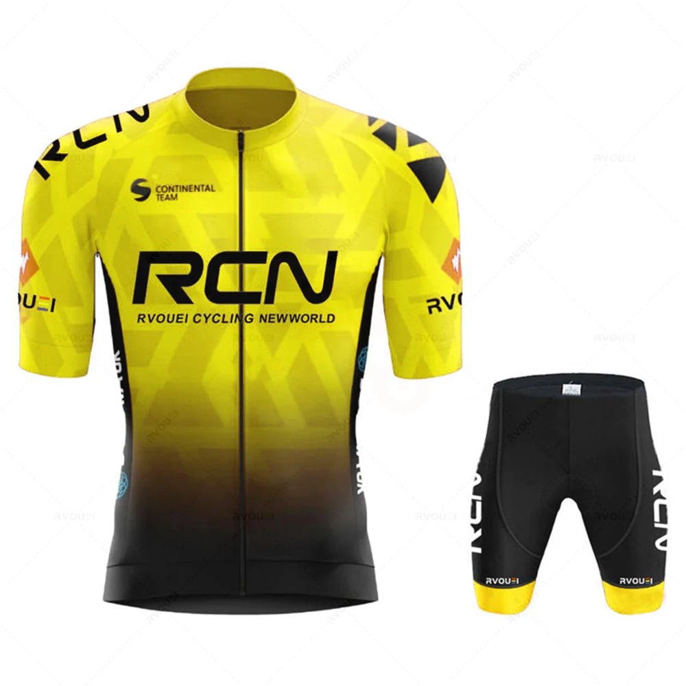 2025 RCN Team Cycling Jersey Set Summer Breathable Road Bicycle Suit Riding Uniform Bike MTB Clothing New Sports Cycling Kits - lily supply