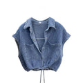 T-shirt Women 2024 Summer Vintage Cotton Vest Casual Office Lady Mori Girl Style Girls Tops - lily supply