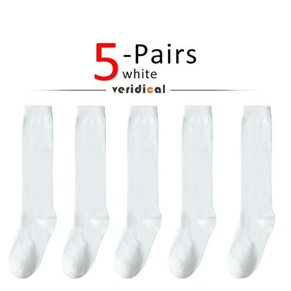 Women's Organic Cotton Thigh High Knee Socks – Solid Colour Long Socks - lily supply