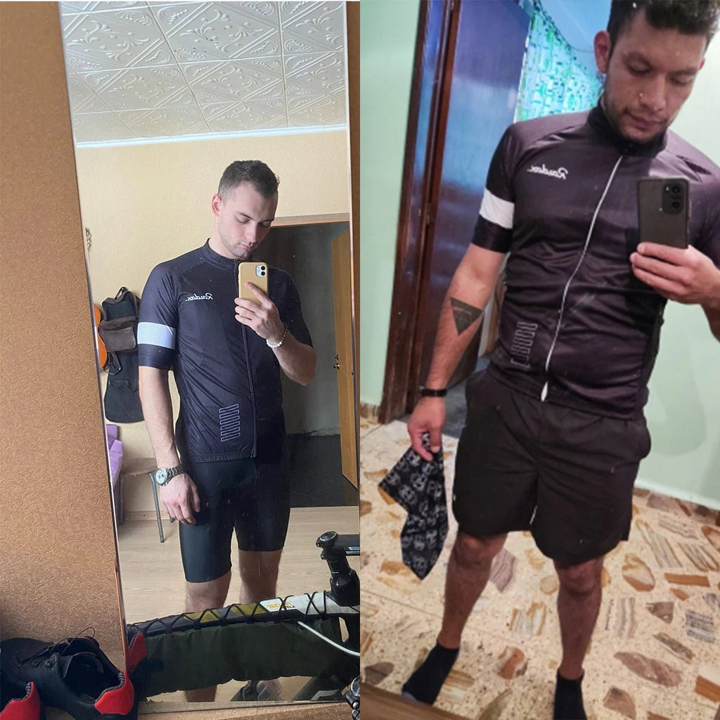 Raudax Classic Black Cycling Jersey – Short Sleeve Racing Top - lily supply