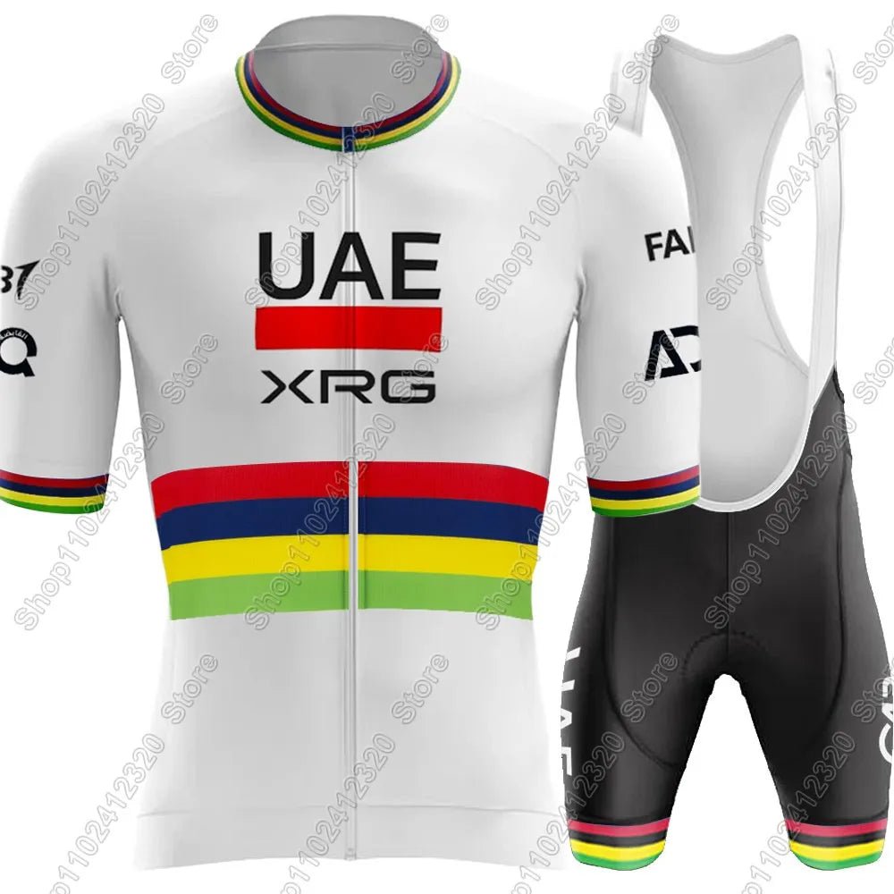 UAE Cycling Team 2026 Tadej Pogacar Jersey Set Men France Tour Clothing Road Bike Shirts Suit Bicycle Bib Shorts MTB Maillot - lily supply