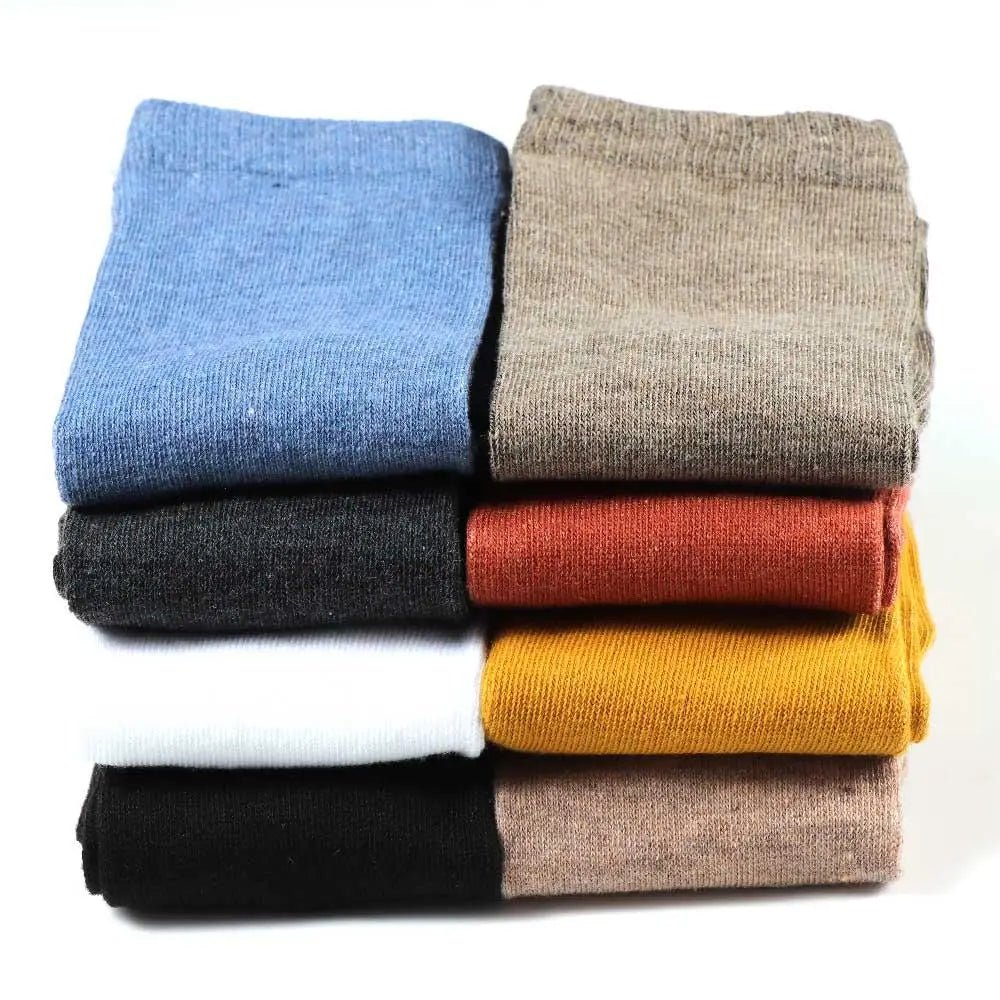 Women's JK Cotton Knee High Long Socks - Solid Colour Black White Calf Socks - lily supply