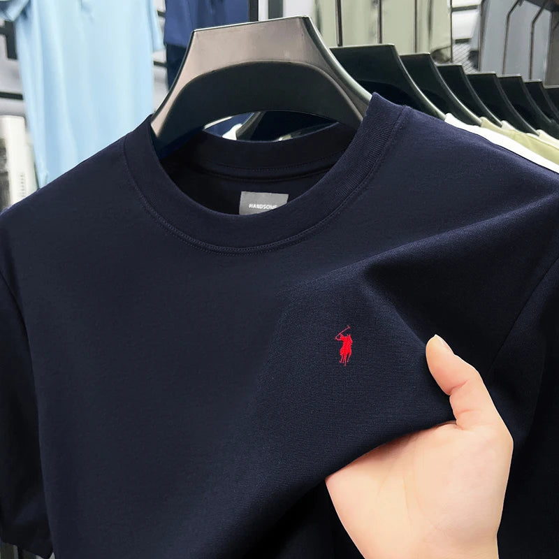Men's 100% Cotton Breathable Round Neck T-Shirt