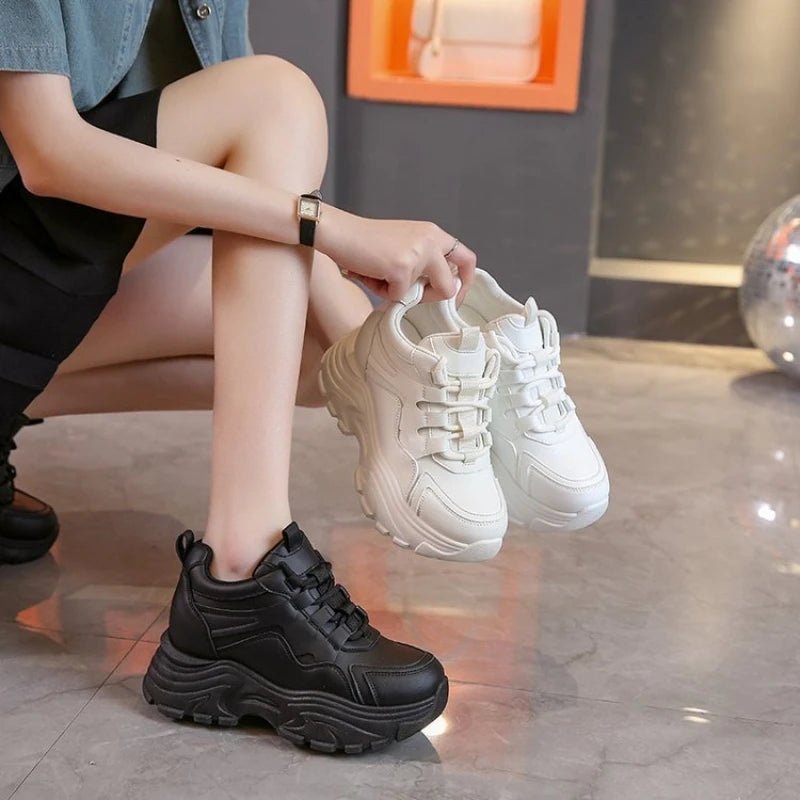 Women's Casual Sports Shoes - Elegant for All Seasons ,lightweight Comfortable Platform Sneaker,white Shoe All - match - lily supply