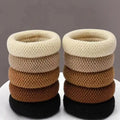 5pcs High Elasticity Seamless Thick Knit Scrunchie Ponytail Holders - lily supply