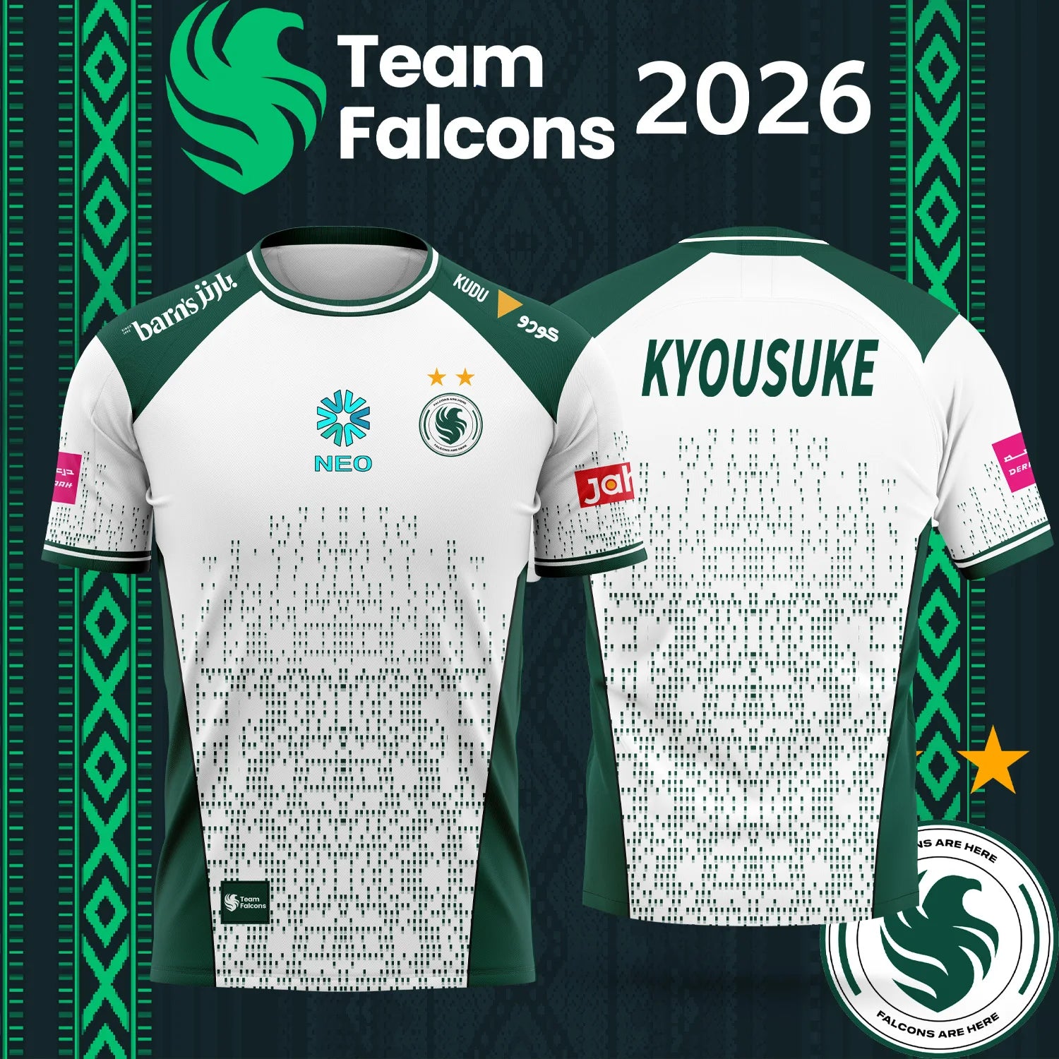 2026 New TEAM Falcons Esports Team Jersey Men and Women Summer Casual Short Sleeve for Gaming Enthusiasts - lily supply