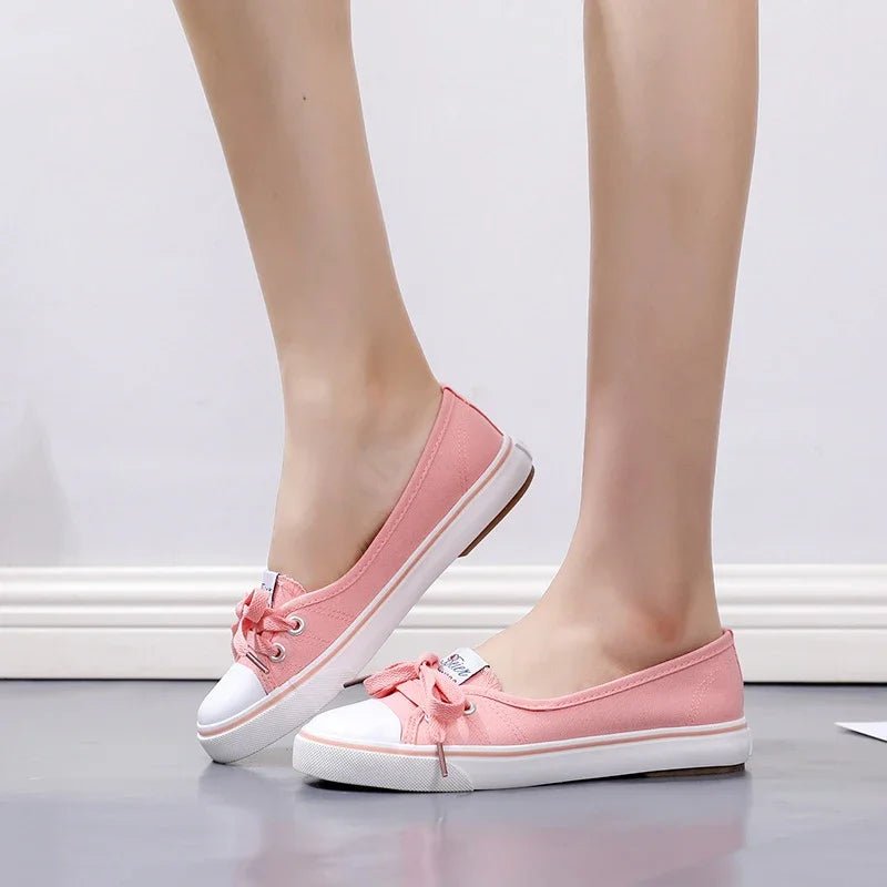 2023Sneakers Shoes for Women Zapatillas Mujer Solid Sapatilha Feminina Zapatilla Tenis Feminino Lace - up White Chaussures Plates - lily supply