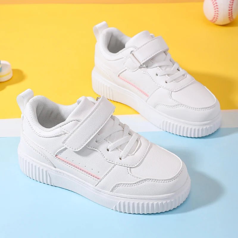 New Luxury Children Shoes Girls Sneaker White Pink Cute Daily Walking Kids Casual Sneaker Flat Sports Tennis Shoes for Girls - lily supply