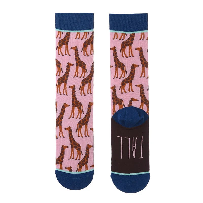 Women's Plant, Hedgehog & Sloth Print Socks – Trendy Casual Socks - lily supply