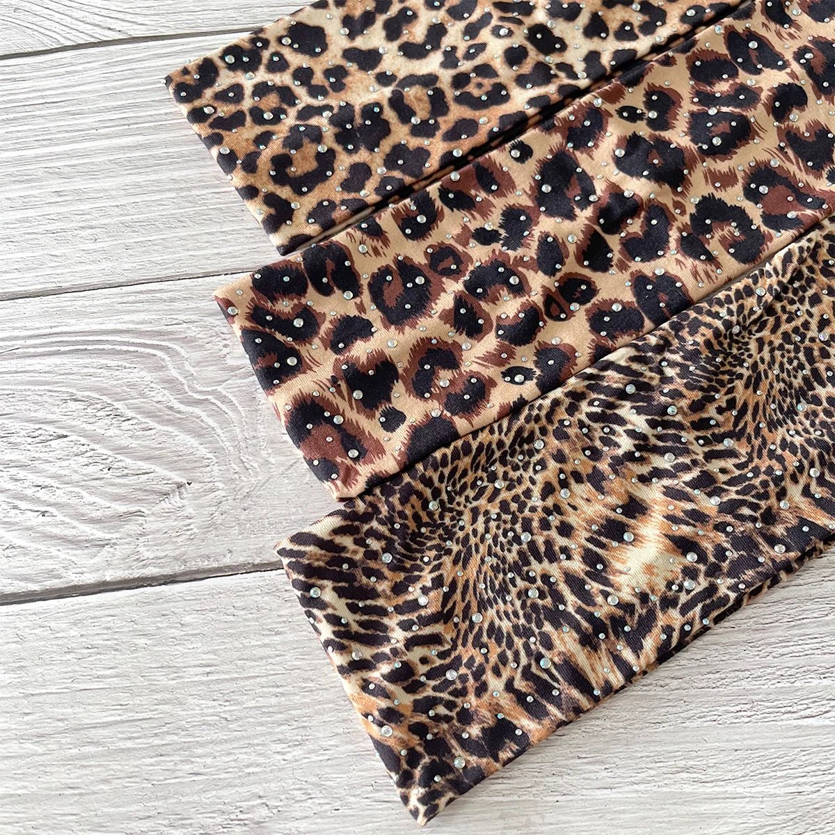 1pc Fashion Women Headband Rhinestone Leopard Printed Hairband Hair Accessories For Lady Girls Shopping Face Wash Turban Bandana - lily supply
