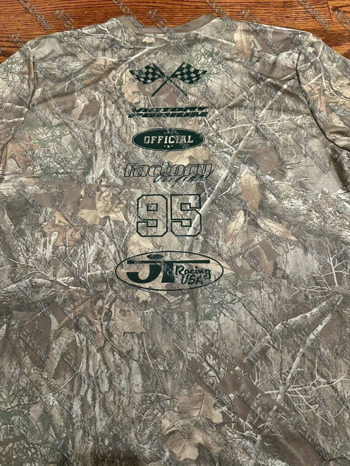 Honda JT Racing Jersey – Long Sleeve Mossy Camo Green Shirt - lily supply