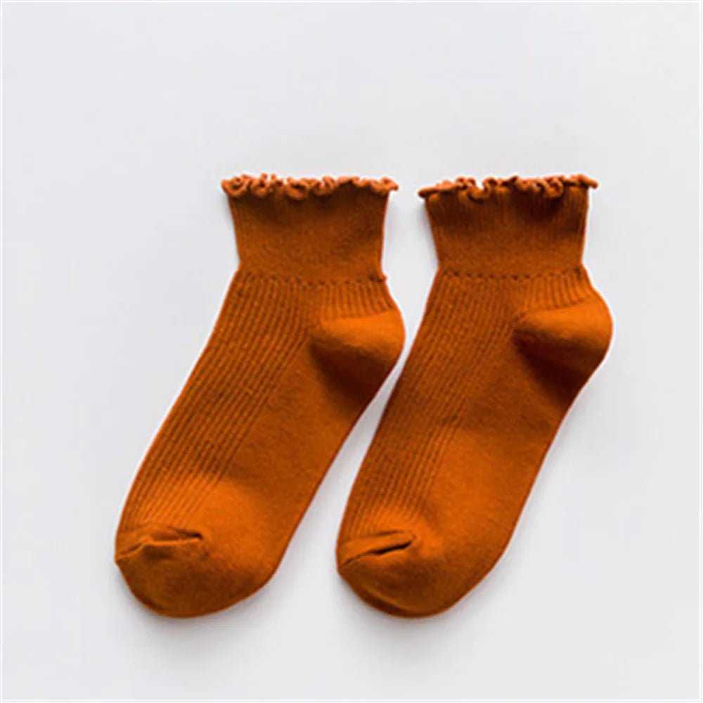 Fashion Lace Ruffles Soft Cotton Women Socks - lily supply