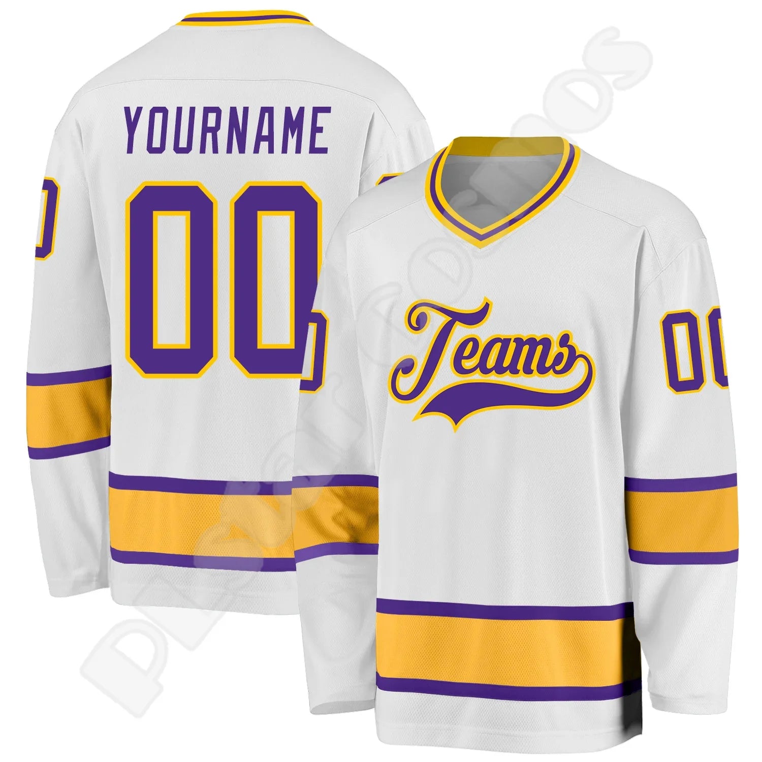 Custom Retro Hockey Jersey – Personalised Name, Team Logo & Number - lily supply