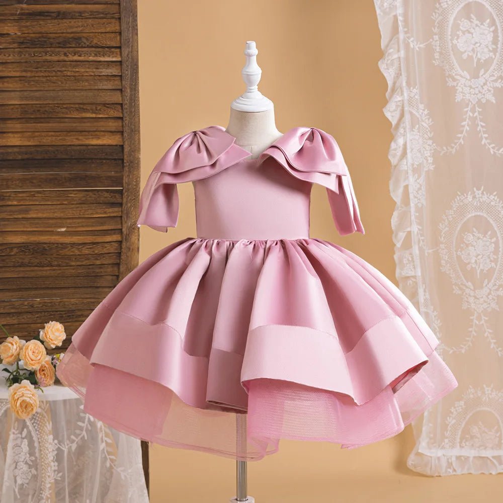 Girls Patchwork Princess Ball Gown Party Dress | Sleeveless Applique Dress Ages 4 - 7Y - lily supply