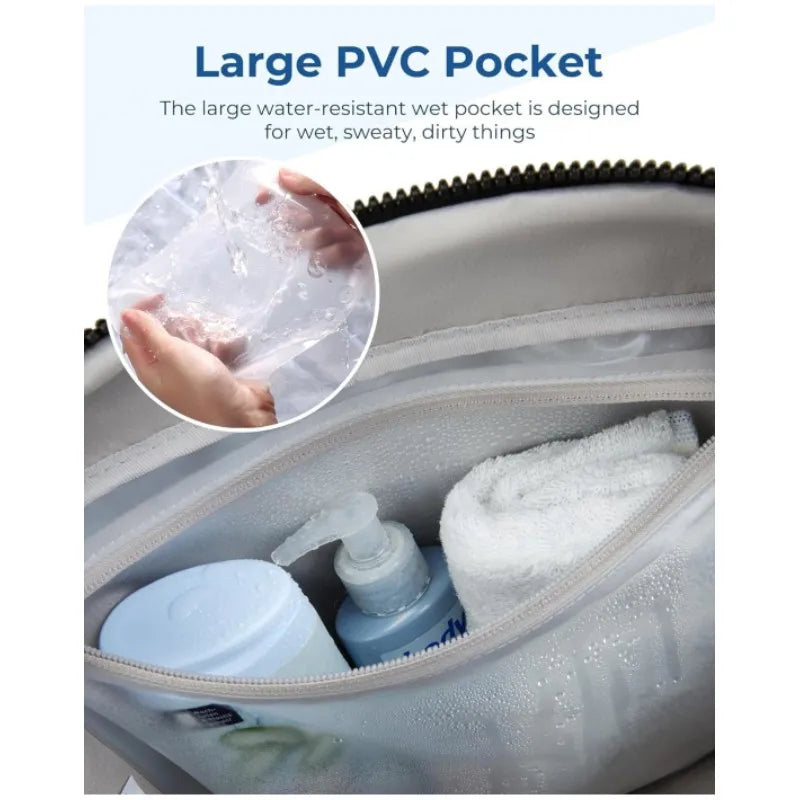 Women's Waterproof Travel Duffle Bag – Dry Wet Separation Gym Sport Handbag