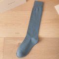 Women's JK Cotton Knee High Socks - Black White Slimming Japanese Korean Style - lily supply