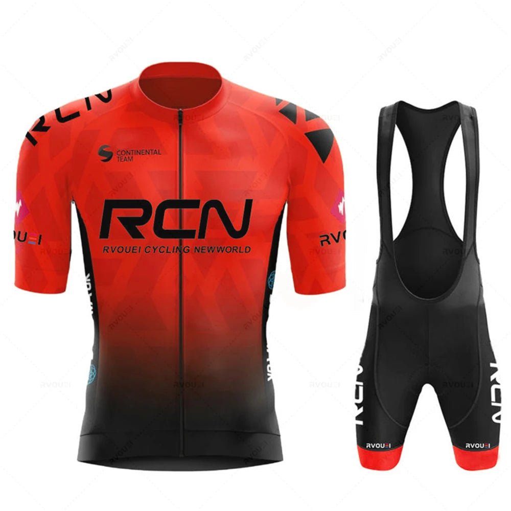 2025 RCN Team Cycling Jersey Set Summer Breathable Road Bicycle Suit Riding Uniform Bike MTB Clothing New Sports Cycling Kits - lily supply