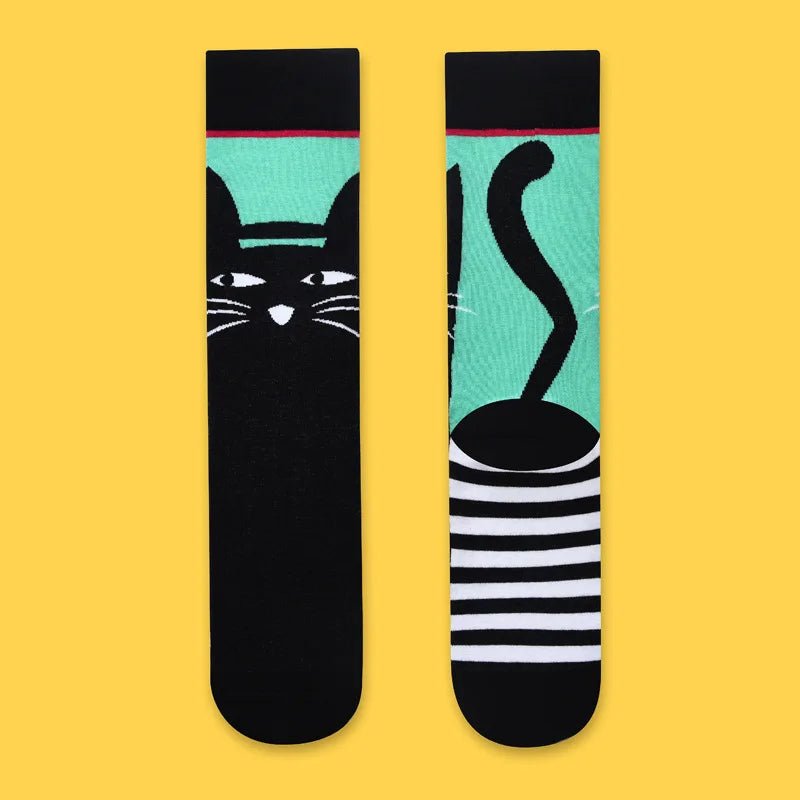 Women's Plant, Hedgehog & Sloth Print Socks – Trendy Casual Socks - lily supply