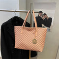 Women's PU Leather Print Commuting Tote Bag - Large Capacity College Handbag - lily supply
