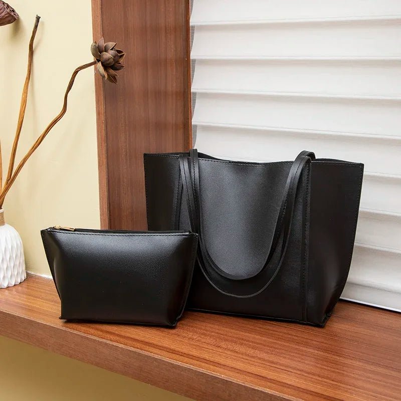 Women's Minimalist Solid Colour Travel Tote Bag - Large Capacity Fashion Shoulder - lily supply