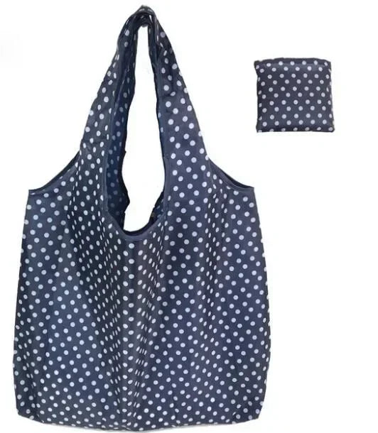 Big Nylon Foldable Reusable Tote Bag - Eco Polyester Shoulder Handbag