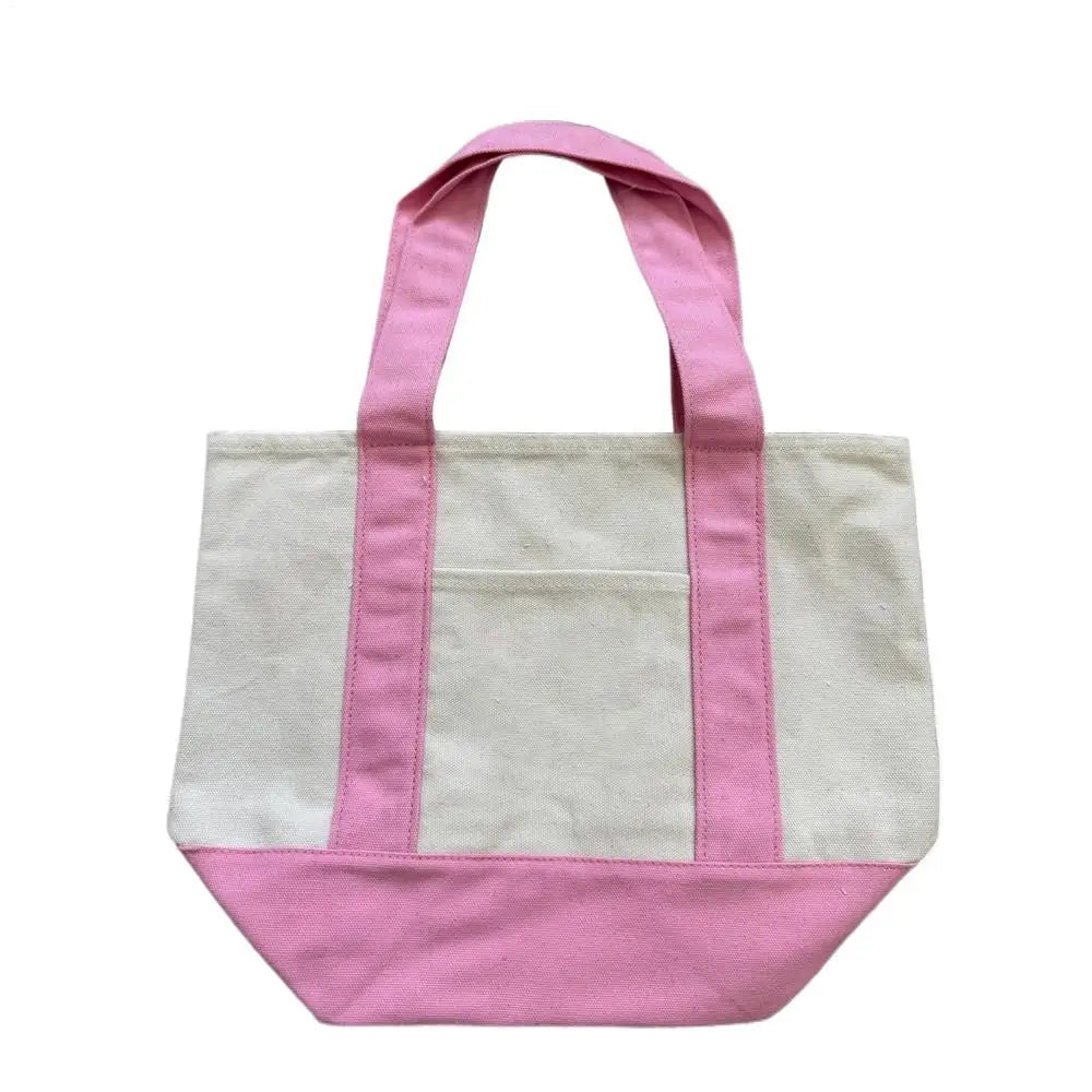 Canvas Reusable Grocery Tote Bag - Fashionable for Women Men Students