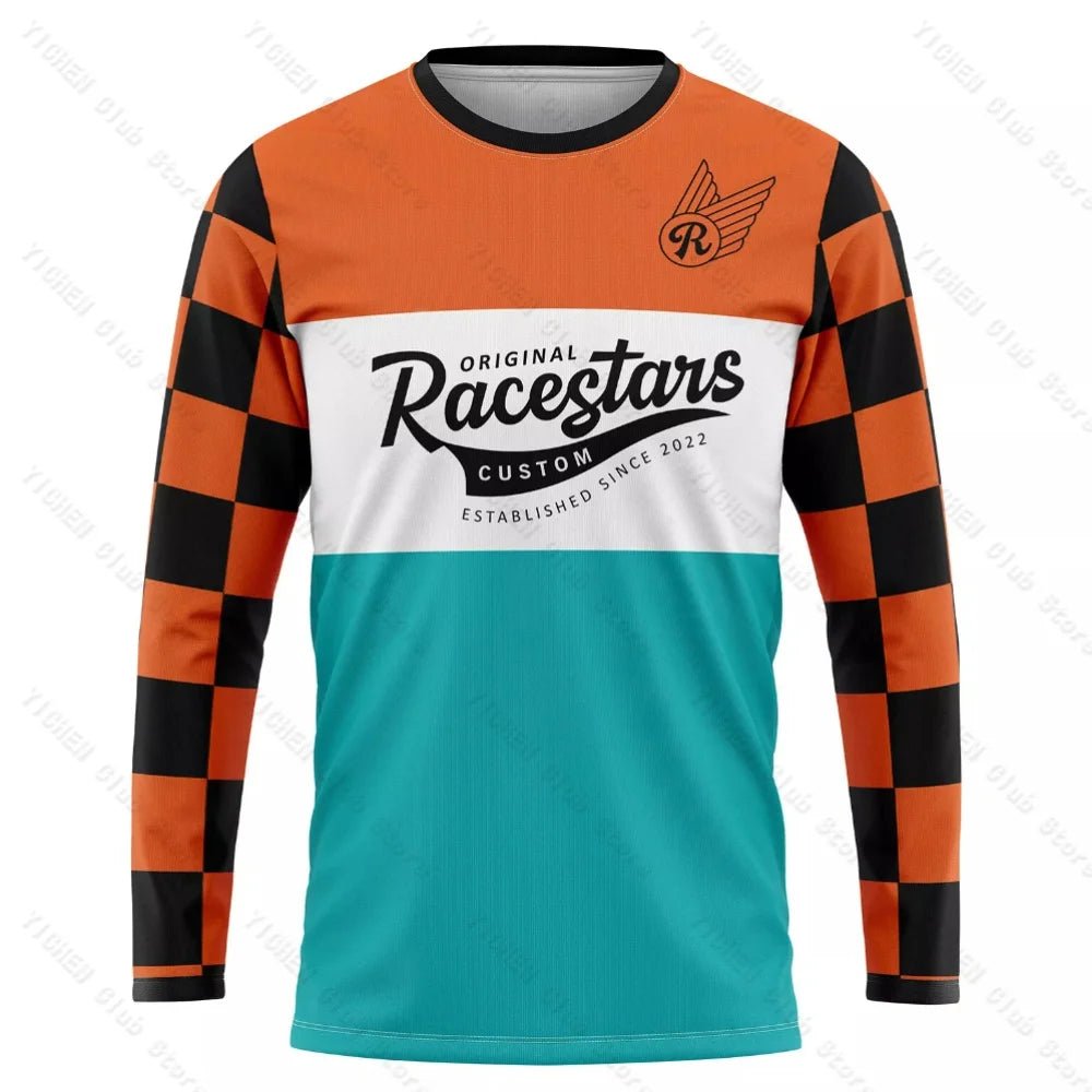 Men's Motocross MTB Cycling Jersey | Long Sleeve Mountain Bike Shirt - Men's Clothing - lily supply