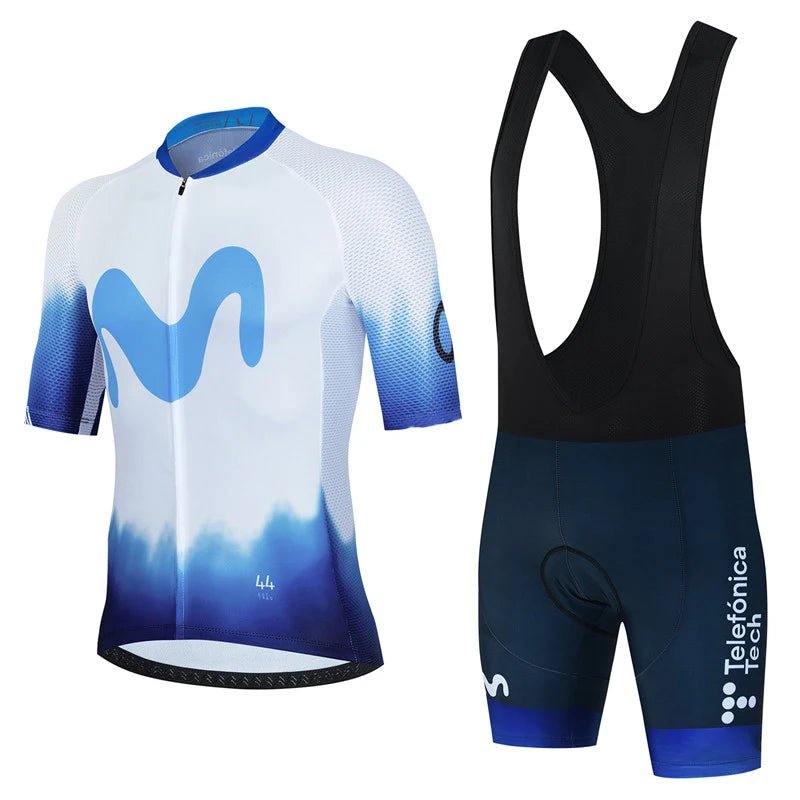 Movistar Team Cycling Jersey – Short Sleeve Spain Anti - UV Sportswear - lily supply