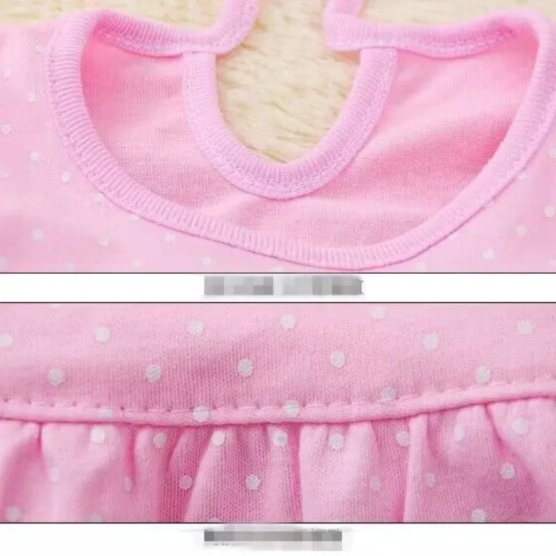 Baby Girl Cotton Sleeveless Dress - Printed & Embroidery Summer
