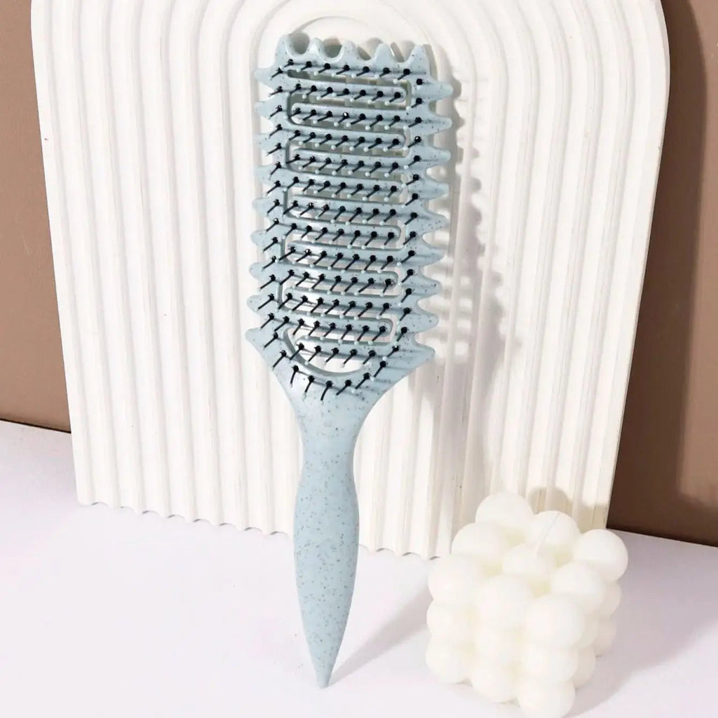 Curling Styling Brush - Hollow Massage Comb for Real Hair & Wigs - lily supply