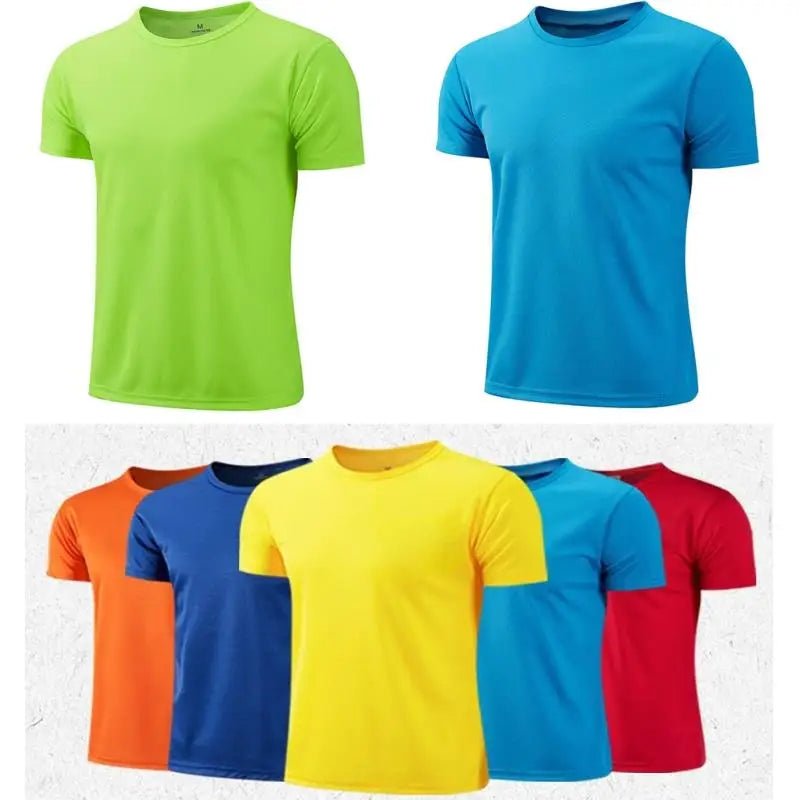 Men Women Quick Dry Short Sleeve Sport T Shirt Gym Jerseys Fitness Shirt Trainer Running T-Shirt Teenager Breathable Sportswears - lily supply
