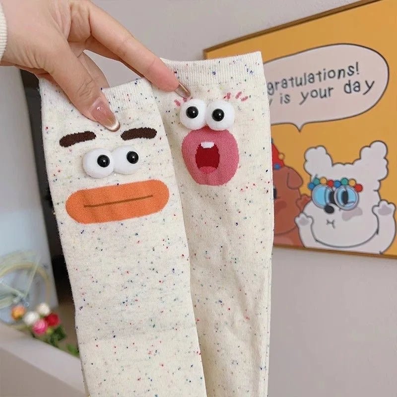 Funny Expression Women's Socks - Cute Cartoon Gift - lily supply