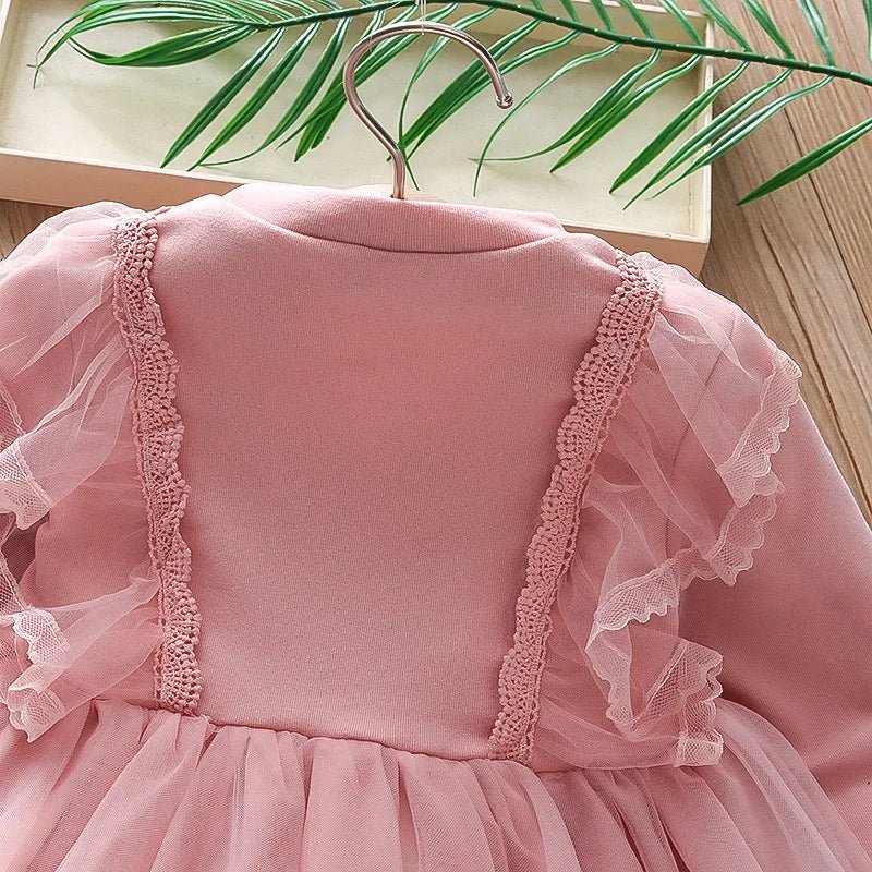 Girls Clothing Dress Autumn New Girls Dess Long Sleeve Dress Vestidos Mesh Tutu Princess Dress - lily supply