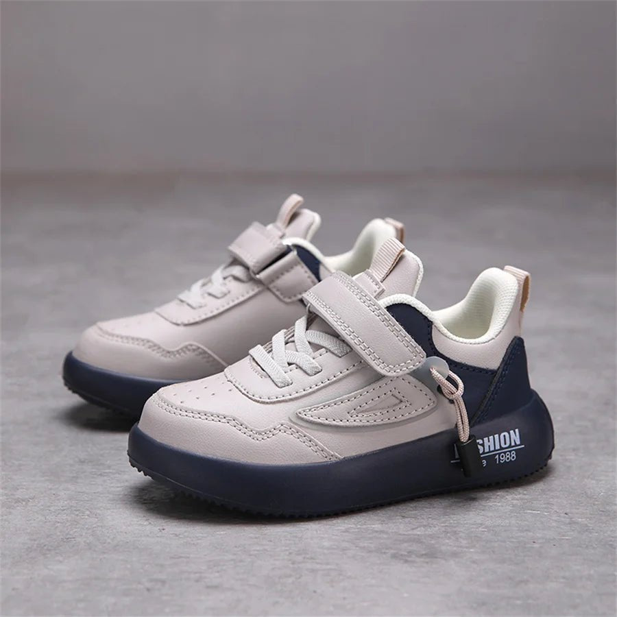 Tenis Sneakers Kids Spring/Autumn New Boys Girls Sports Shoes Casual Board Shoes Leather Soft Soled Children Small White Shoes - lily supply