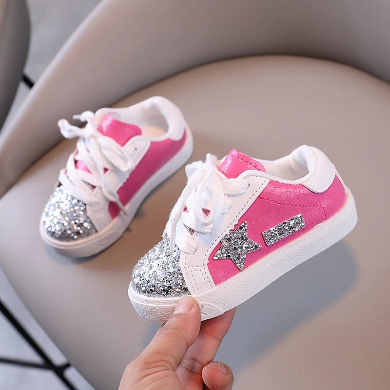 Girls' Shoes 2025 Spring New Casual Versatile Little Girls Star sneakers Spring and Autumn Children's Sports Shoes - lily supply
