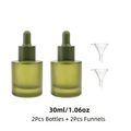 2Pcs 15/30ml Matte Green Glass Dropper Bottles Containers Portable Travel Set High - Quality for Essential Oils Fragrances Serums - lily supply