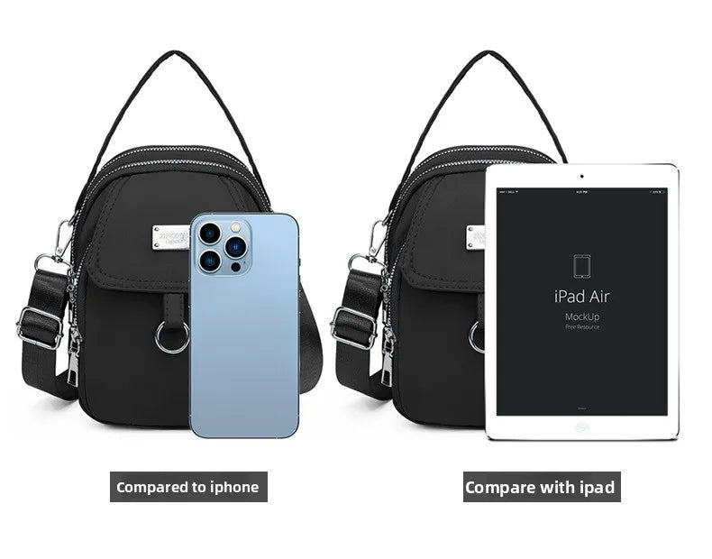 Women's Lightweight Phone Crossbody Tote Bag - Multi-Pocket Daily Outing Bag