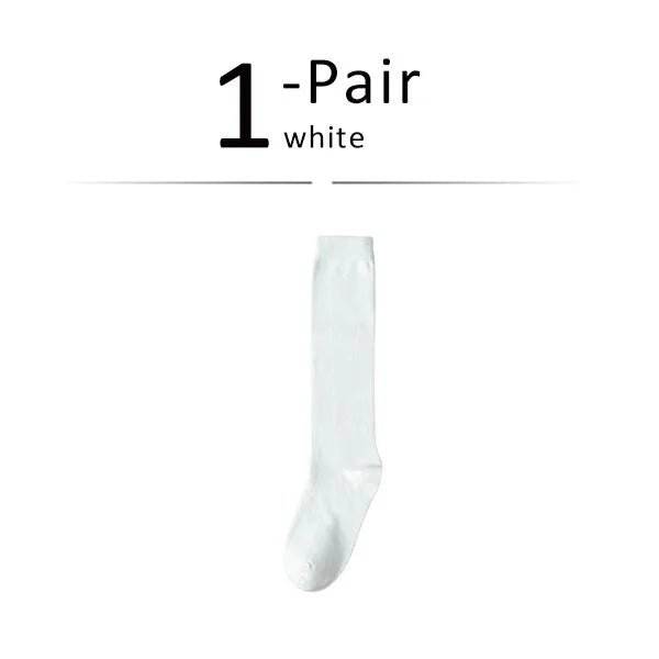 Women's Organic Cotton Thigh High Knee Socks – Solid Colour Long Socks - lily supply