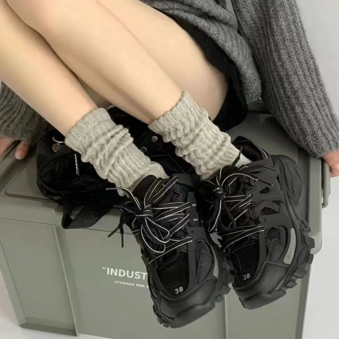 Women's Lolita Knitted Long Socks – Over - Knee Thigh High Socks - lily supply