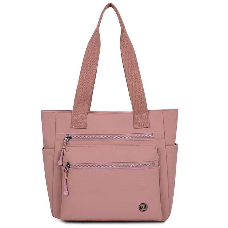 Women's Waterproof Canvas Eco Shoulder Tote Bag - Work School Travel Shopping - lily supply
