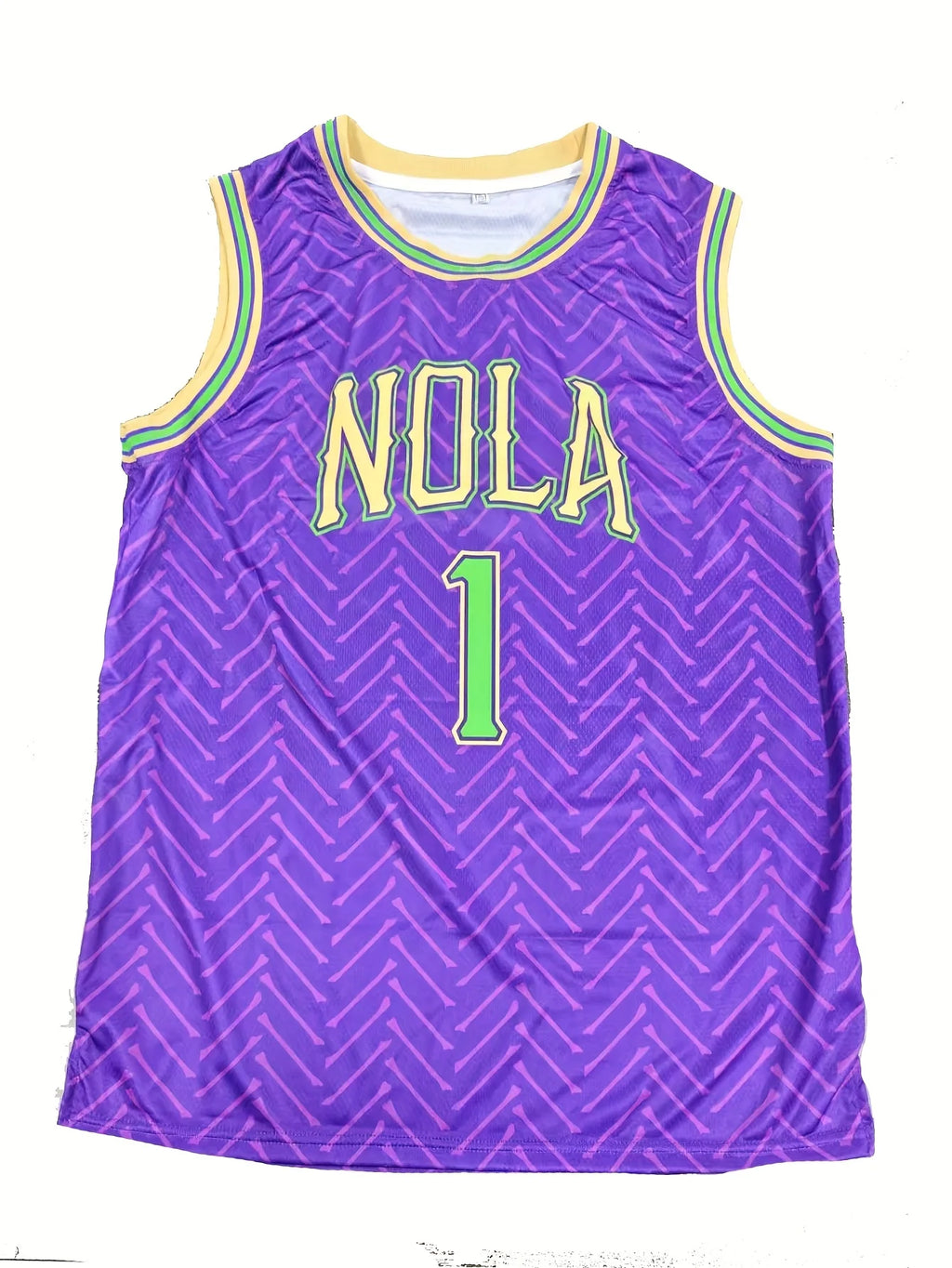 New Orleans Basketball Jersey – Retro Purple & Green Design - lily supply