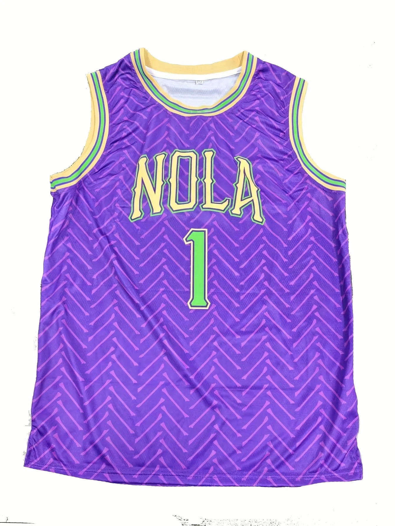 New Orleans Basketball Jersey – Retro Purple & Green Design - lily supply