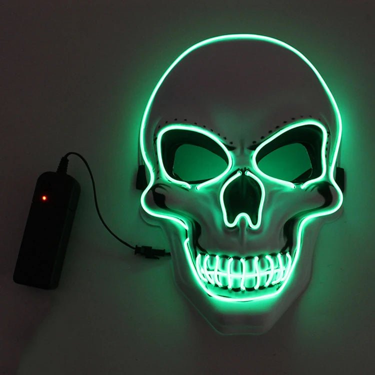 Halloween Horror Skull Mask LED Cold Light Mask LED Halloween Mask Cosplay Mask Halloween Party Decoration Luminous Skull Masks - lily supply