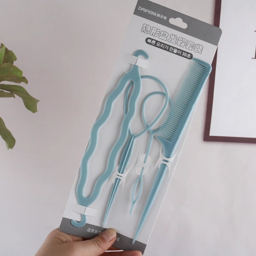 Hair Scrunchie Set - Ball Head Curler Pull Pin Braid Tool 2/4pcs - lily supply