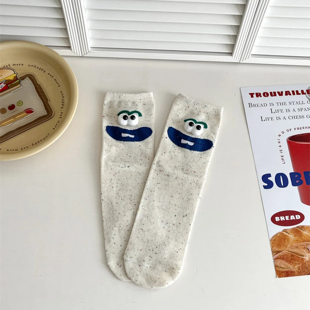 Funny Expression Women's Socks - Cute Cartoon Gift