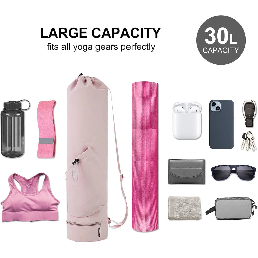 Yoga Mat Bag - Large Waterproof Tote Carrier with Adjustable Strap