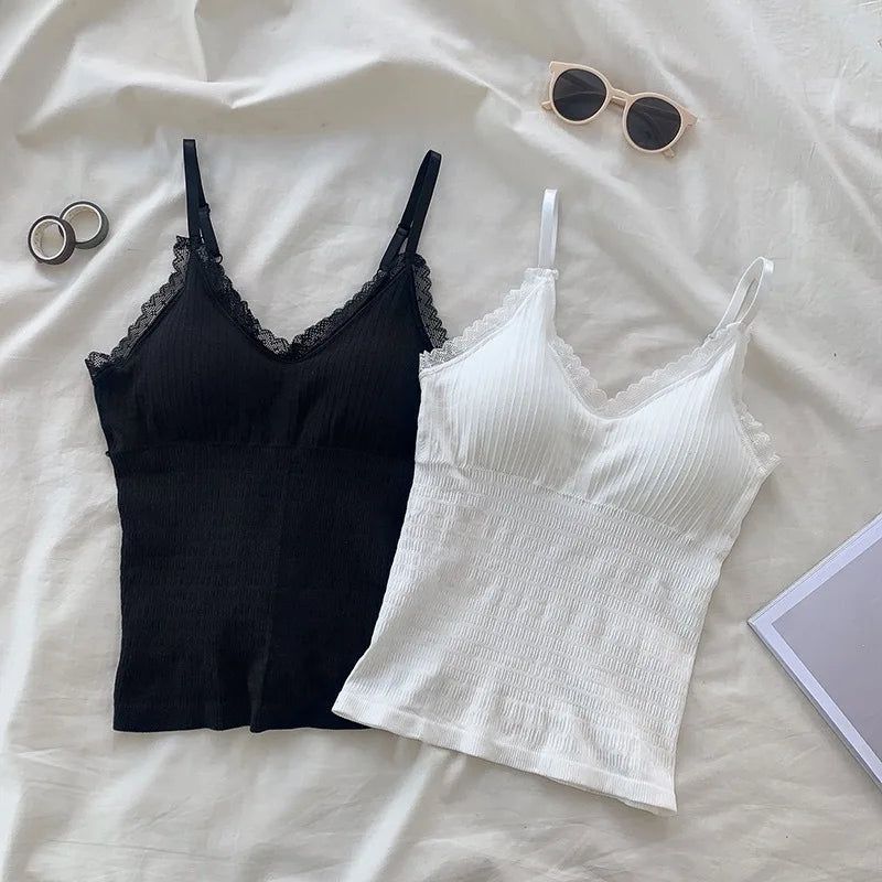 Women's Lace Padded Camisole Vest Top