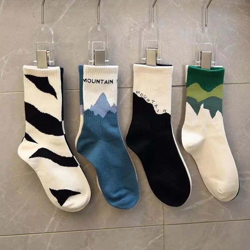 4 Pairs Soft Breathable Socks – Unisex Casual Everyday Socks - lily supply