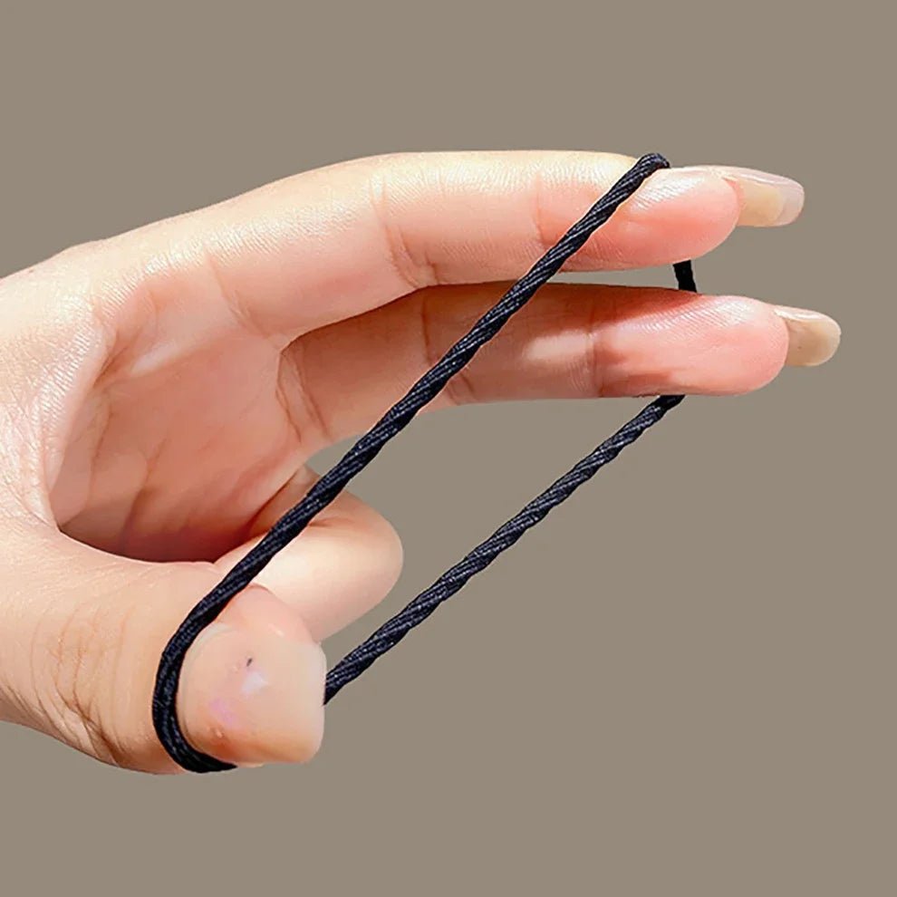100pcs Solid Colour Elastic Rubber Band Hair Ties & Scrunchies - lily supply