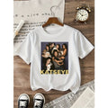 Girls' Graphic T-shirt Suitable for Children Featuring KATSEYE Print Design Casual Short Sleeves Crew Neck - lily supply